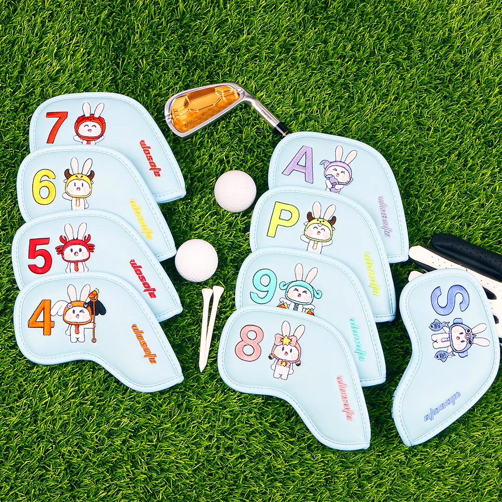 9Pcs Bunny Pattern Golf Iron Headcover 16*9cm PU Leather Cool Prevent Scratches Damage Golf Club Protect Golf Enthusiasts Gift
9Pcs Bunny Pattern Golf Iron Headcover 16*9cm PU Leather Cool Prevent Scratches Damage Golf Club Protect Golf Enthusiasts Gift