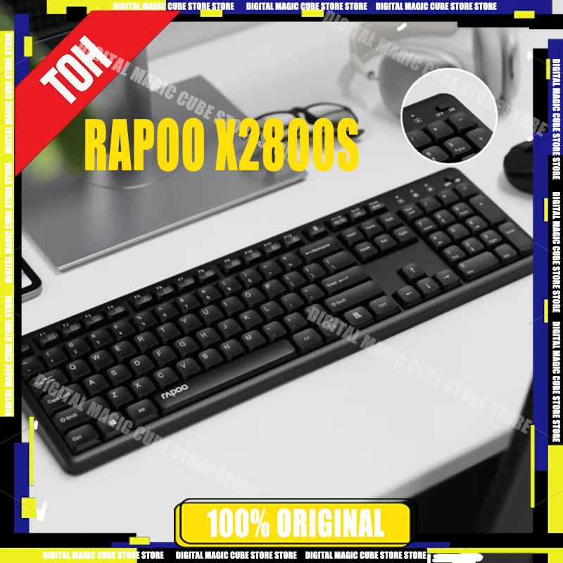 Rapoo X2800S Wireless Optical Keyboard Mouse Set Bluetooth Wireless 2.4G Bluetooth Keyboard Mouse Set Office Keyboard Mouse Gift
Rapoo X2800S Wireless Optical Keyboard Mouse Set Bluetooth Wireless 2.4G Bluetooth Keyboard Mouse Set Office Keyboard Mouse Gift