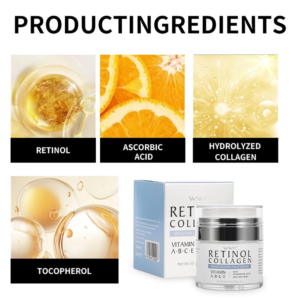 Антивозрастной крем для лица с ретинолом, коллагеновый увлажняющий крем против морщин, контроль жирности, лифтинг-укрепляющий дневной крем для лица, кремы для ухода за кожей
Антивозрастной крем для лица с ретинолом, коллагеновый увлажняющий крем против морщин, контроль жирности, лифтинг-укрепляющий дневной крем для лица, кремы для ухода за кожей