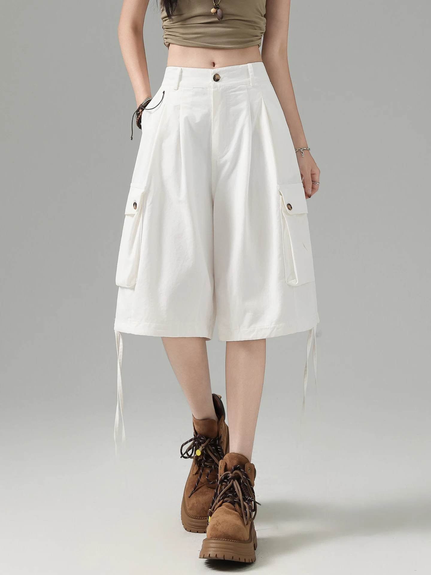 Korean Style High Waist Wide Leg Short Pants Women's Summer Thin Loose Casual Loose Fit Straight Cut Workwear Pants
Korean Style High Waist Wide Leg Short Pants Women's Summer Thin Loose Casual Loose Fit Straight Cut Workwear Pants