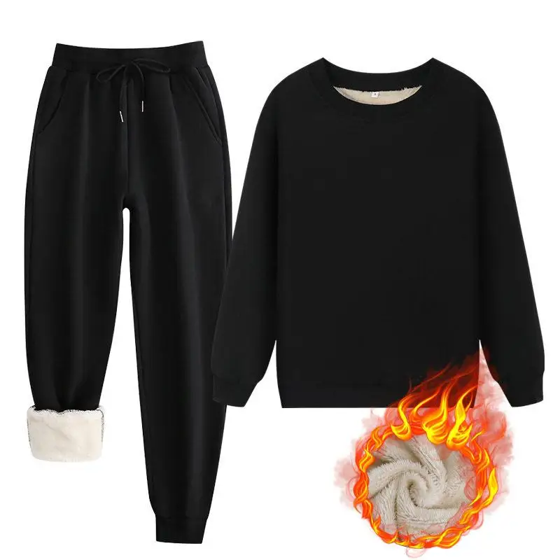 Women's Drop Shoulder Fuzzy Soft Sweatshirt Casual Long Sleeve Color Winter Fashion Set Three Pieces Suite
Women's Drop Shoulder Fuzzy Soft Sweatshirt Casual Long Sleeve Color Winter Fashion Set Three Pieces Suite