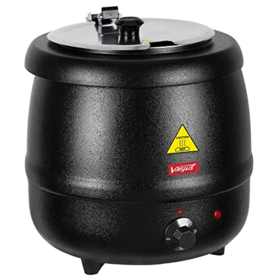 Commercial Grade 10.5QT Soup Kettle Warmer with Stainless Steel Hinged Lid Detachable Pot Temperature Control Knob for Big Fami
Commercial Grade 10.5QT Soup Kettle Warmer with Stainless Steel Hinged Lid Detachable Pot Temperature Control Knob for Big Fami