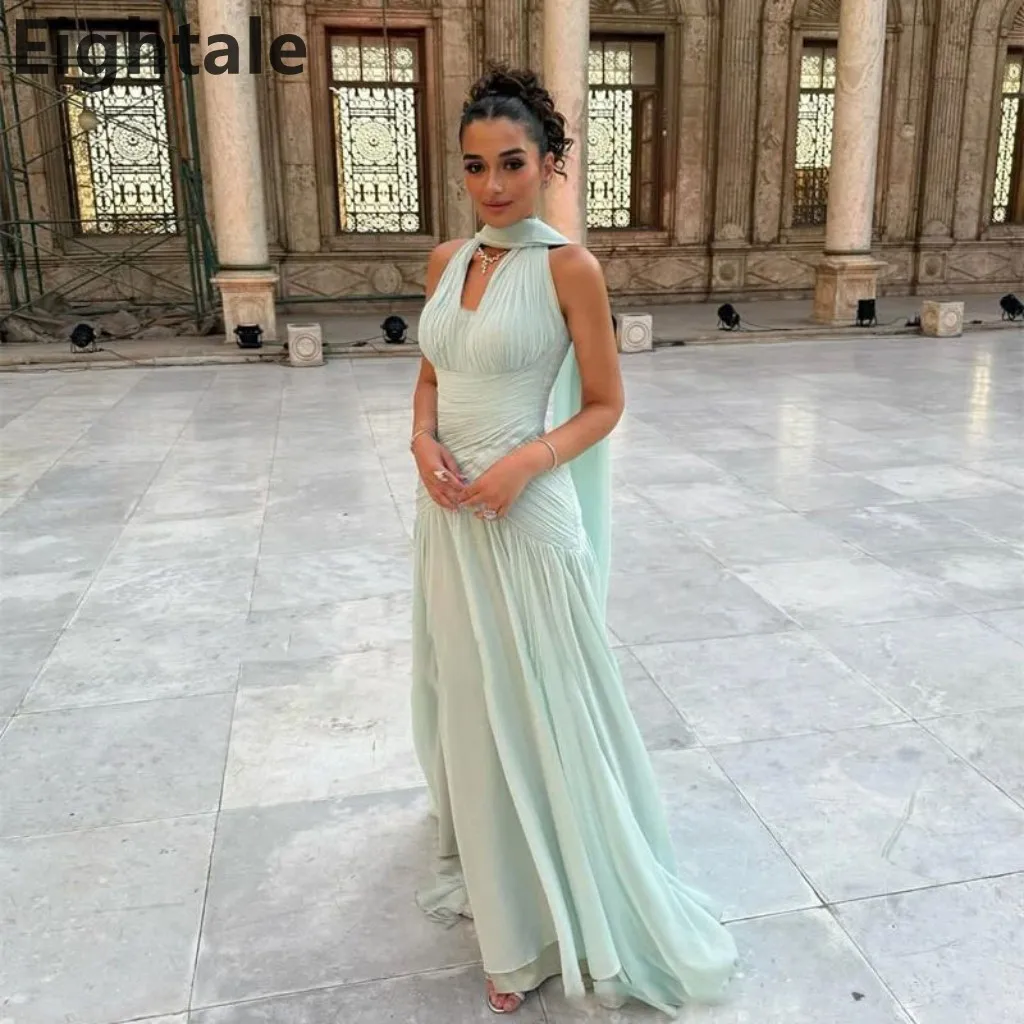 Eightale 2025 Mint Green A Line Chiffon Maxi Evening Dress With Wrap Saudi Arabic Prom Dress Dubai Party Gown Customized
Eightale 2025 Mint Green A Line Chiffon Maxi Evening Dress With Wrap Saudi Arabic Prom Dress Dubai Party Gown Customized