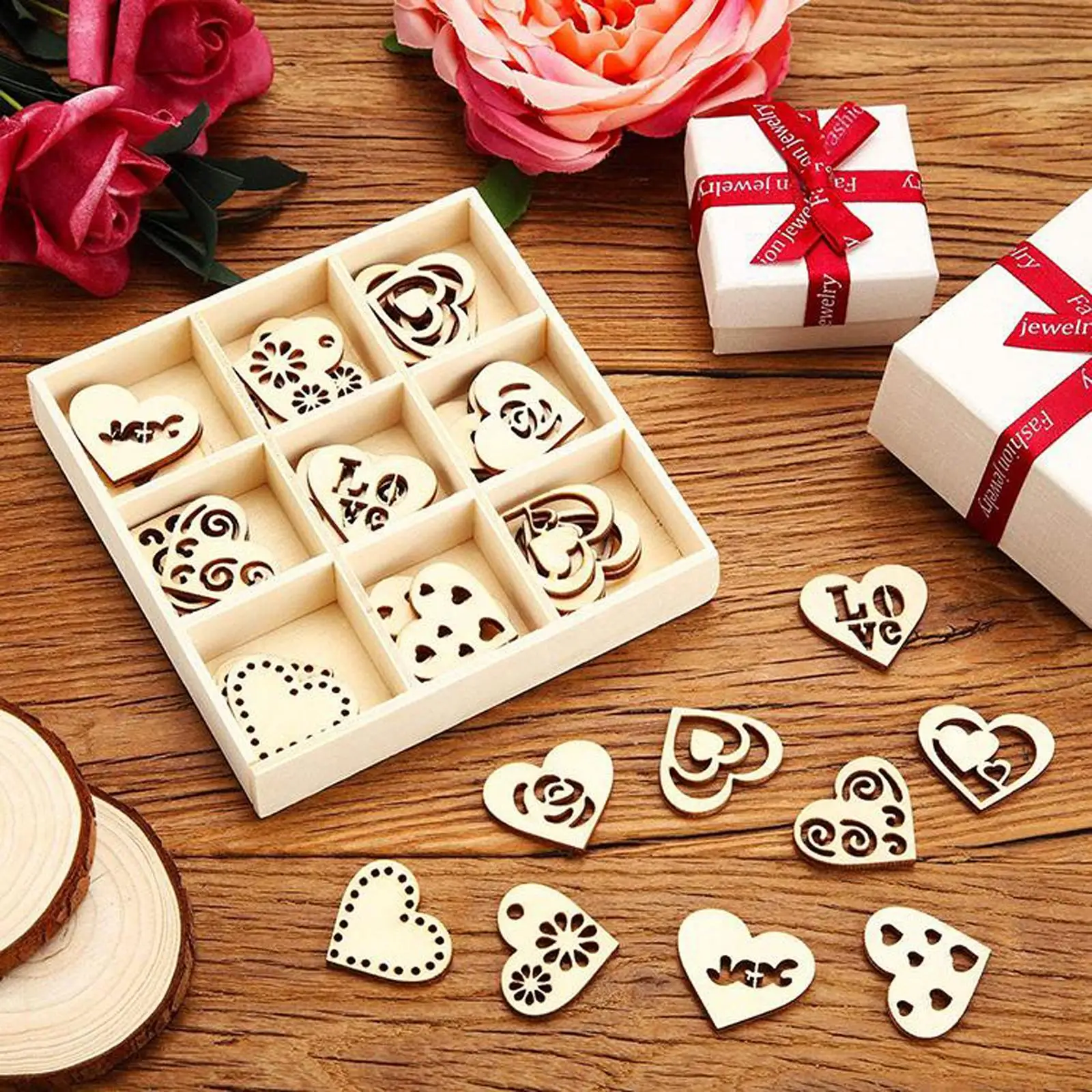 45Pcs Embellishments Crafts , Mini Wooden Mixed Hearts Shape Cutout for Wedding Day Making
45Pcs Embellishments Crafts , Mini Wooden Mixed Hearts Shape Cutout for Wedding Day Making