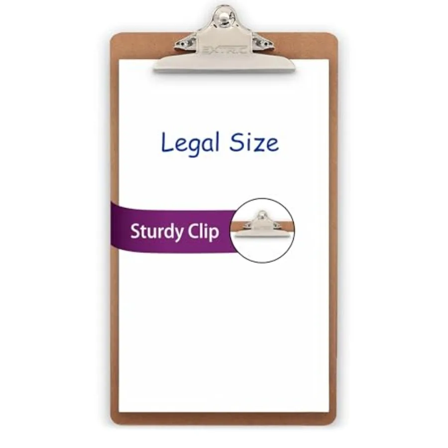 Legal Size Clipboard, 9" x 15.5" Large Clip Board with Sturdy Metal Clip, Heavy Duty, High Capacity Wooden Clipboard
Legal Size Clipboard, 9" x 15.5" Large Clip Board with Sturdy Metal Clip, Heavy Duty, High Capacity Wooden Clipboard