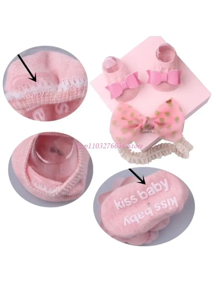 R6FD Baby Bow Headband & Socks Set for 0-1Y Boy Girl Elastic Lace Headdress Infant Non-Slip Floor Socks Newborns Accessories
R6FD Baby Bow Headband & Socks Set for 0-1Y Boy Girl Elastic Lace Headdress Infant Non-Slip Floor Socks Newborns Accessories
