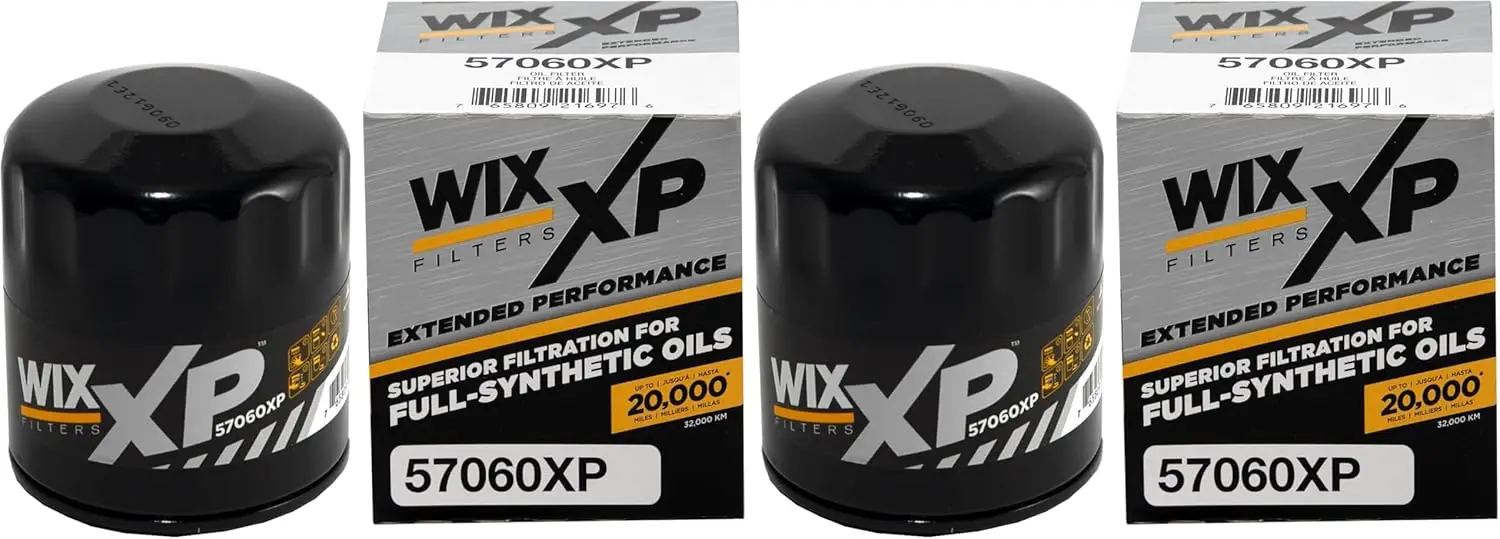 WIX XP Oil Filter 57060XP for Synthetic Oil, 20,000-Mile Change Interval, Pack of 2
WIX XP Oil Filter 57060XP for Synthetic Oil, 20,000-Mile Change Interval, Pack of 2