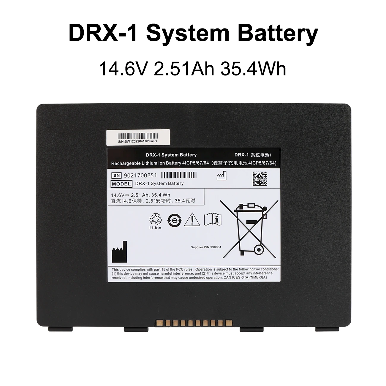 KingSener Smart li-Ion Battery For HPX-DR3543 Detector For Carestream DRX-1 System For Flat Panel Digital Imager 450 465
KingSener Smart li-Ion Battery For HPX-DR3543 Detector For Carestream DRX-1 System For Flat Panel Digital Imager 450 465