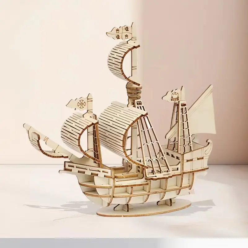 3D sailboat wooden puzzle assembly model puzzle DIY wooden crafts wooden craft kit children's desktop decoration 
3D sailboat wooden puzzle assembly model puzzle DIY wooden crafts wooden craft kit children's desktop decoration