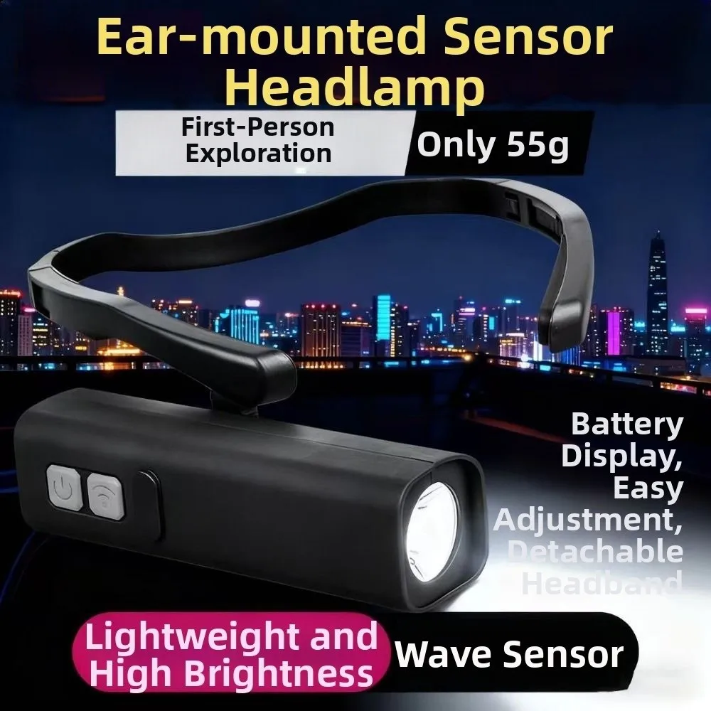 Removable Ear Clip Headlamp Waterproof 3 Lighting Modes Ear Hook Headlight Ultralight Super Bright Ear-Mounted Headlamp
Removable Ear Clip Headlamp Waterproof 3 Lighting Modes Ear Hook Headlight Ultralight Super Bright Ear-Mounted Headlamp