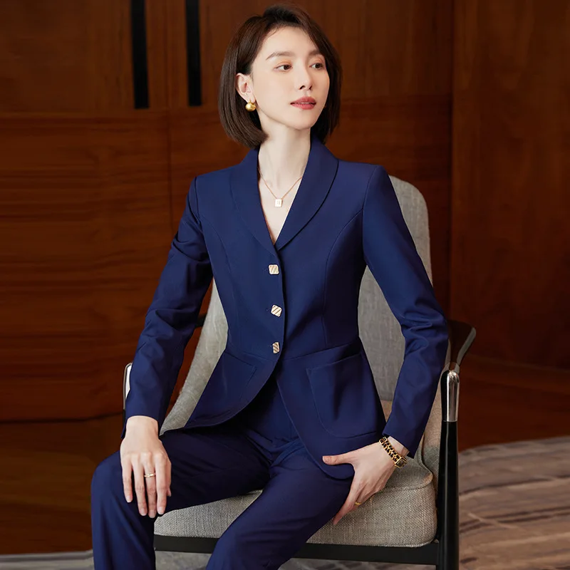 Formal Uniform Designs Pantsuits with Pants and Jackets Coat for Women Business Work Wear Blazers Professional Trousers Set
Formal Uniform Designs Pantsuits with Pants and Jackets Coat for Women Business Work Wear Blazers Professional Trousers Set