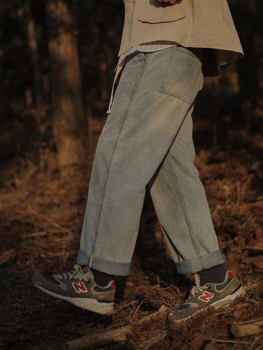 Retro Washed Loose Straight Leg Jeans Men's Light Blue Basic Workwear Long Trousers Casual Comfortable Breathable All Seasons
Retro Washed Loose Straight Leg Jeans Men's Light Blue Basic Workwear Long Trousers Casual Comfortable Breathable All Seasons