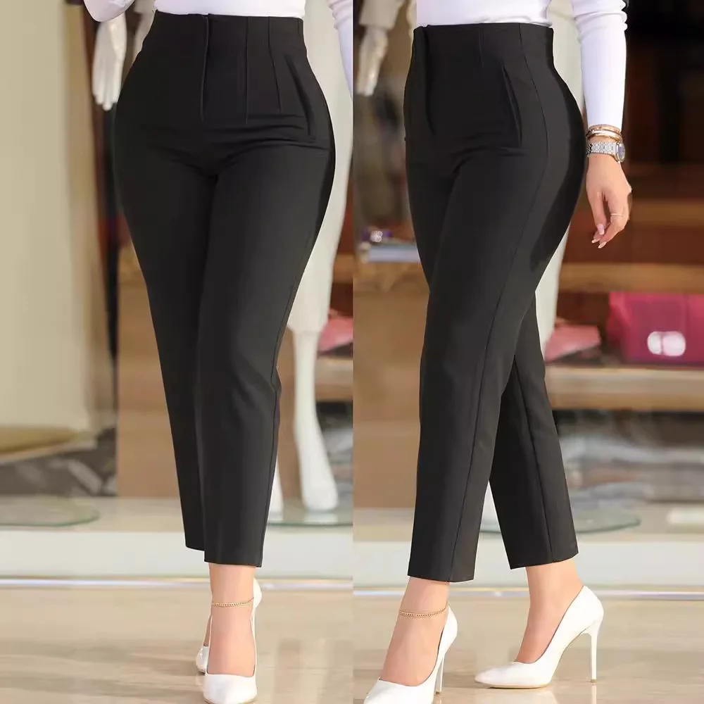Women Autumn Winter Trousers Pants Pencil Pants Ankle-length Pants Solid Color Casual Fashion Regular Folds High Waist Fit
Women Autumn Winter Trousers Pants Pencil Pants Ankle-length Pants Solid Color Casual Fashion Regular Folds High Waist Fit