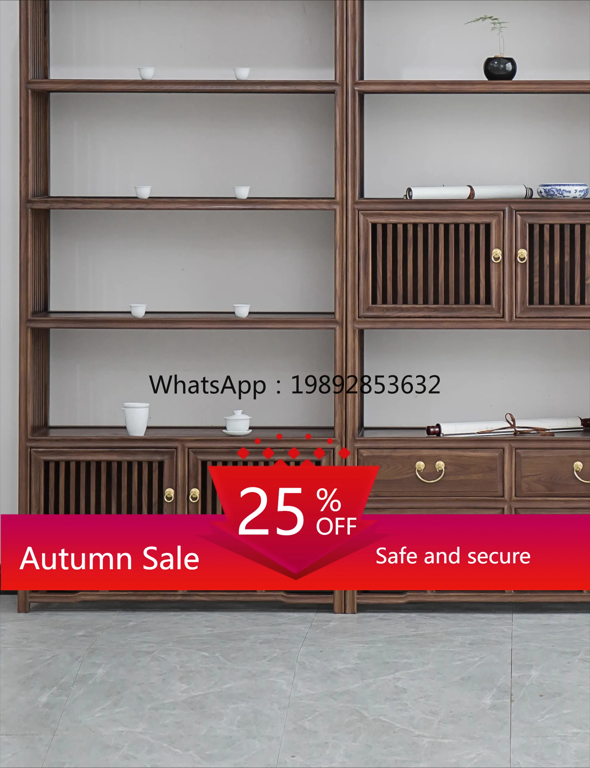 Bogu Rack Solid Wood Bookshelf Bookcase Combination Black Walnut Display Cabinet Storage Rack Furniture
Bogu Rack Solid Wood Bookshelf Bookcase Combination Black Walnut Display Cabinet Storage Rack Furniture
