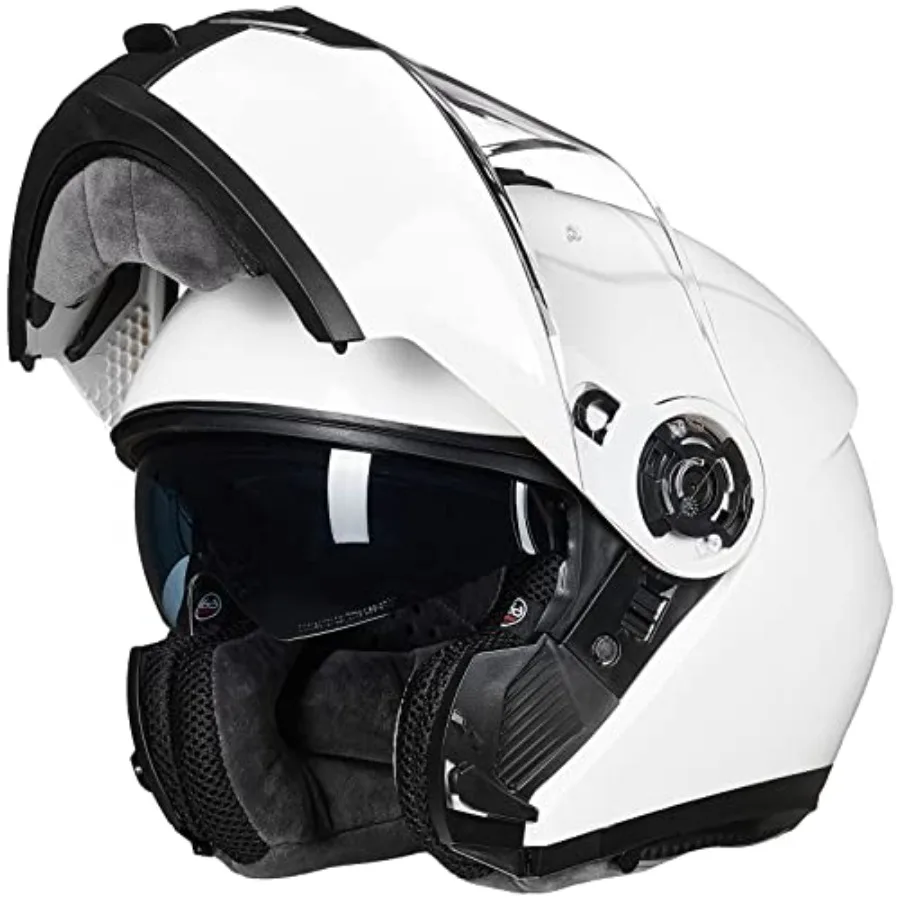 Motorcycle modular full face helmet for adults, ABS shell, matte black, flip-up dual visor with DOT approval
Motorcycle modular full face helmet for adults, ABS shell, matte black, flip-up dual visor with DOT approval