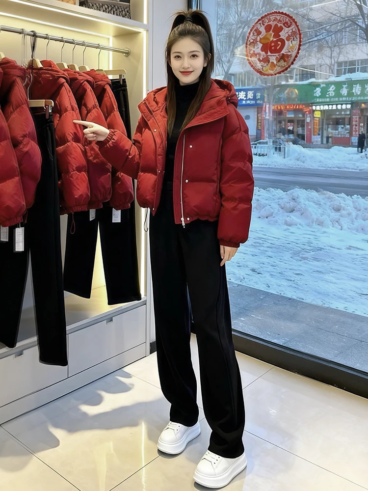 High-End Lightweight Luxury Hooded down Cotton Jaet Women's Faionable Winter Coat Warm Thiened Sli Fce Lined
High-End Lightweight Luxury Hooded down Cotton Jaet Women's Faionable Winter Coat Warm Thiened Sli Fce Lined