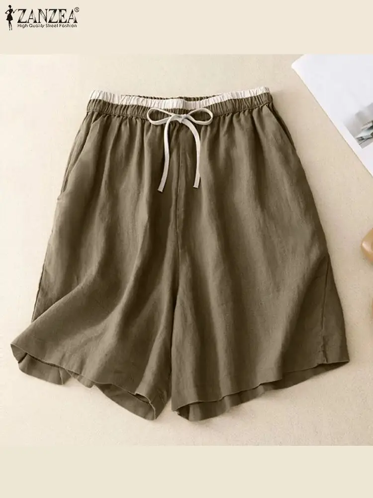 2024 ZANZEA Summer Elastic Waist Solid Shorts Women Fashion Casual Loose Beach Pants Vintage Patchwork Trousers Cotton Palazzo
2024 ZANZEA Summer Elastic Waist Solid Shorts Women Fashion Casual Loose Beach Pants Vintage Patchwork Trousers Cotton Palazzo