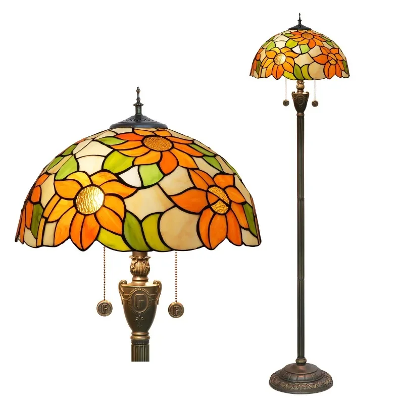 40Cm Sunflower Europe Art Stained Glass Living Room Dining Bedroom Floor Lamp Bar Soldering Lamp
40Cm Sunflower Europe Art Stained Glass Living Room Dining Bedroom Floor Lamp Bar Soldering Lamp