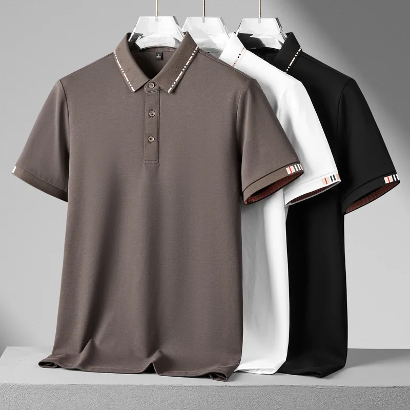 Summer Polo Shirt For Men Korean Luxury Clothing Short Sleeve T-Shirt Ice Silk Slim Fit Business Casual Jacquard Polo Collar Tee
Summer Polo Shirt For Men Korean Luxury Clothing Short Sleeve T-Shirt Ice Silk Slim Fit Business Casual Jacquard Polo Collar Tee