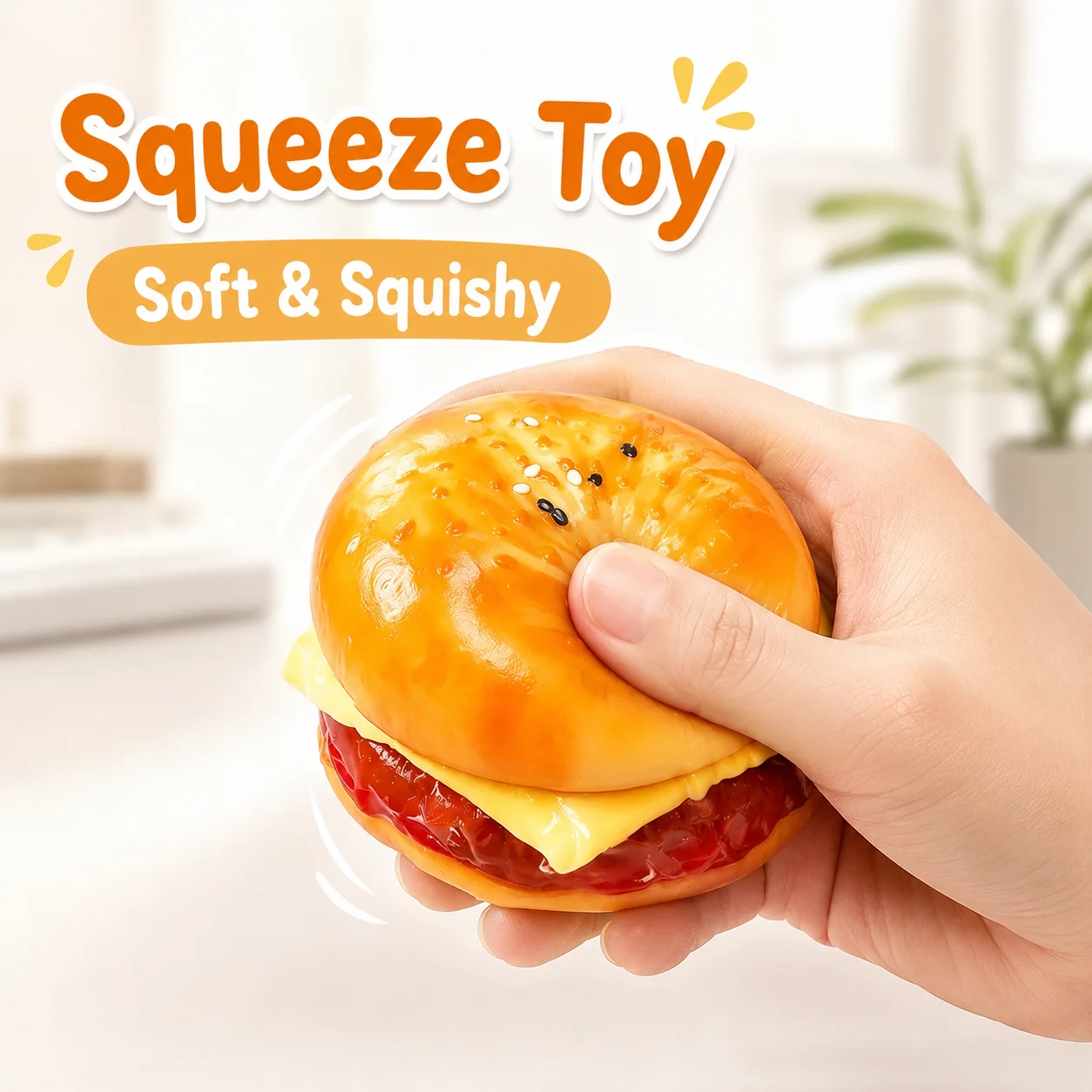 urger Squishy Toy Food Grade TPR Soft Squeeze Toy Imitation Hamburger Model Mini Food Fidget Gadget Stress Relief Toy
urger Squishy Toy Food Grade TPR Soft Squeeze Toy Imitation Hamburger Model Mini Food Fidget Gadget Stress Relief Toy