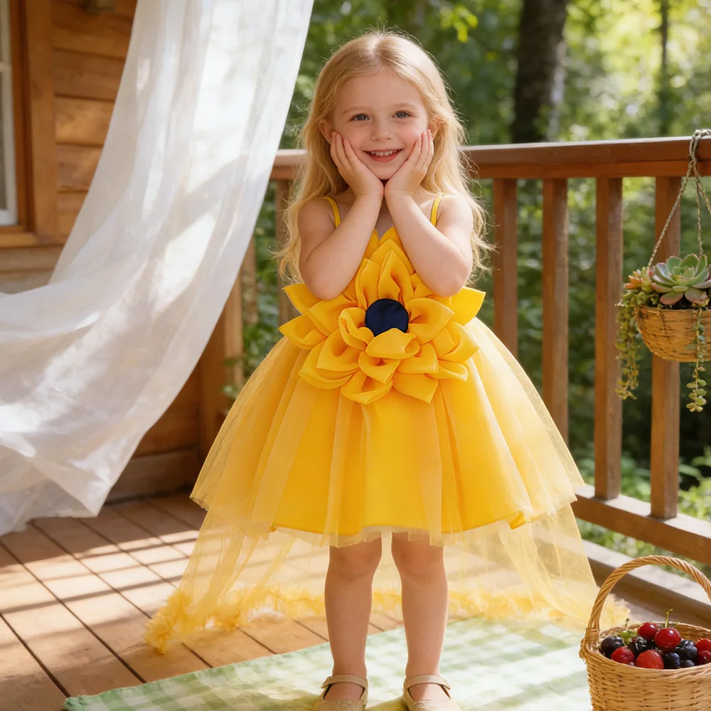 Summer Baby Girls Flower Mesh Trailing Princess Dress For Toddler Kids Birthday Party Baptism Wedding Formal Evening Vestidos
Summer Baby Girls Flower Mesh Trailing Princess Dress For Toddler Kids Birthday Party Baptism Wedding Formal Evening Vestidos