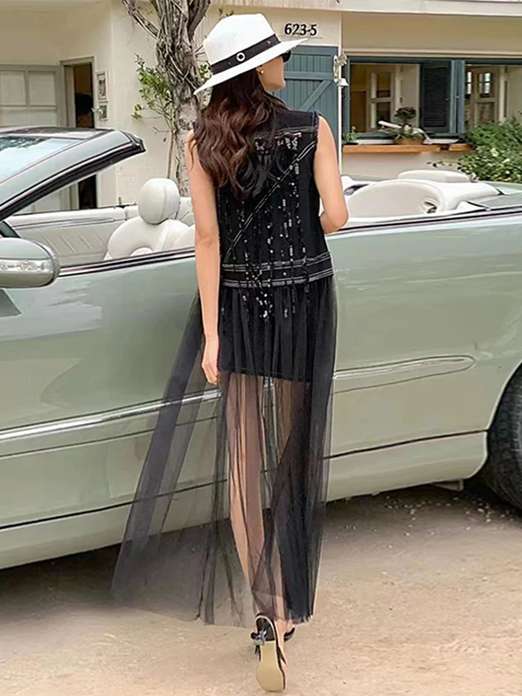 Women's Long Sleeveless Jacket Heavy Embellished Denim Mesh Slim Fit Breathable Outerwear Mid-Length Commute Style Printed Co...
Women's Long Sleeveless Jacket Heavy Embellished Denim Mesh Slim Fit Breathable Outerwear Mid-Length Commute Style Printed Co...