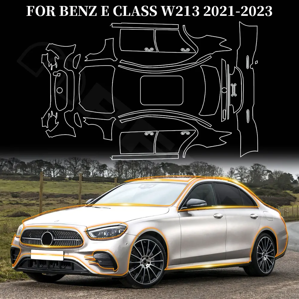 PPF Pre Cut for Mercedes Benz E Class W213 2021 2022 2023 PPF Paint Protection Film Clear Anti Scratch Transparent Sticker 8.5mi 
PPF Pre Cut for Mercedes Benz E Class W213 2021 2022 2023 PPF Paint Protection Film Clear Anti Scratch Transparent Sticker 8.5mi