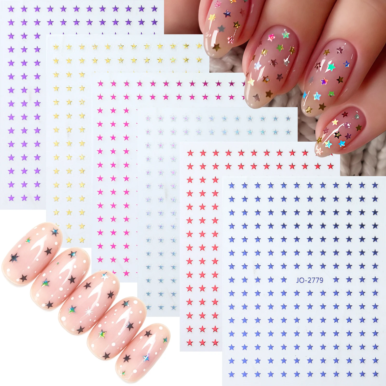 6 Sheets Star Nail Stickers 3D Self-Adhesive Nail Stickers Shiny Stars Glitters Nail Decals Starlight Design for Women Nails Dec
6 Sheets Star Nail Stickers 3D Self-Adhesive Nail Stickers Shiny Stars Glitters Nail Decals Starlight Design for Women Nails Dec