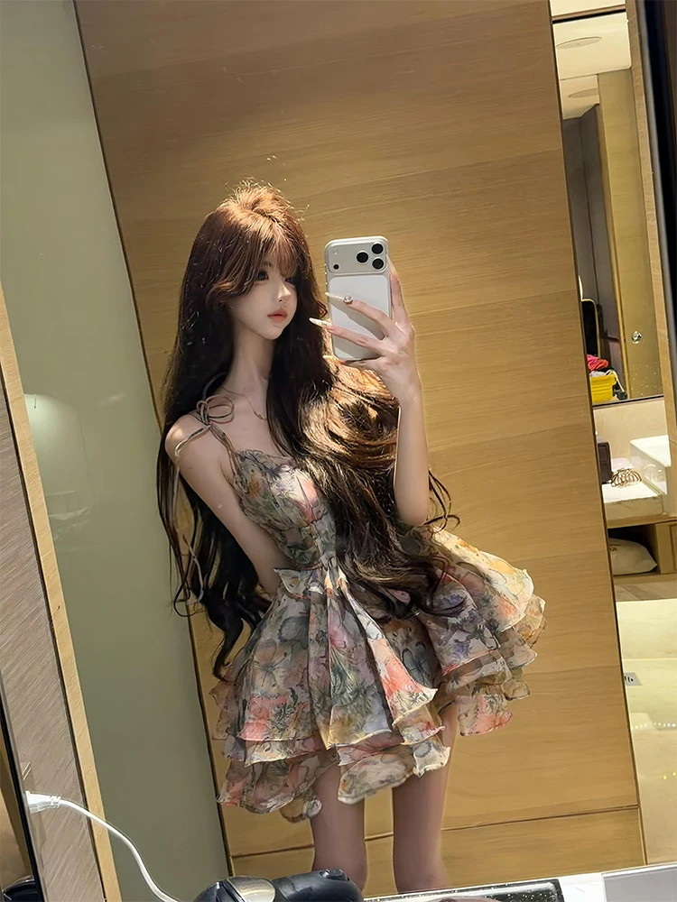 SYJ Comfortable Floral Print Halter Dress Women's Spring Slimming Princess Style Short Puffy Skirt Casual Holiday Wear
SYJ Comfortable Floral Print Halter Dress Women's Spring Slimming Princess Style Short Puffy Skirt Casual Holiday Wear