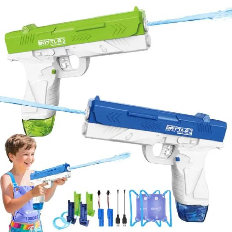 2 Pack Electric Water Guns for Adults and Rechargeable Automatic Squirt Guns with 1000CC Water Bag Perfect Toys for Boys Girls
2 Pack Electric Water Guns for Adults and Rechargeable Automatic Squirt Guns with 1000CC Water Bag Perfect Toys for Boys Girls