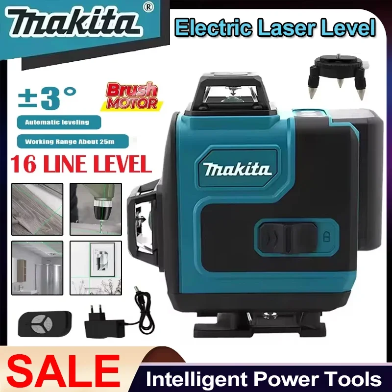 Makita High-Precision 16-Line 360 Horizontal Vertical Cross Level Green Light Laser High-Precision Wall-Mounted Portable Tool
Makita High-Precision 16-Line 360 Horizontal Vertical Cross Level Green Light Laser High-Precision Wall-Mounted Portable Tool