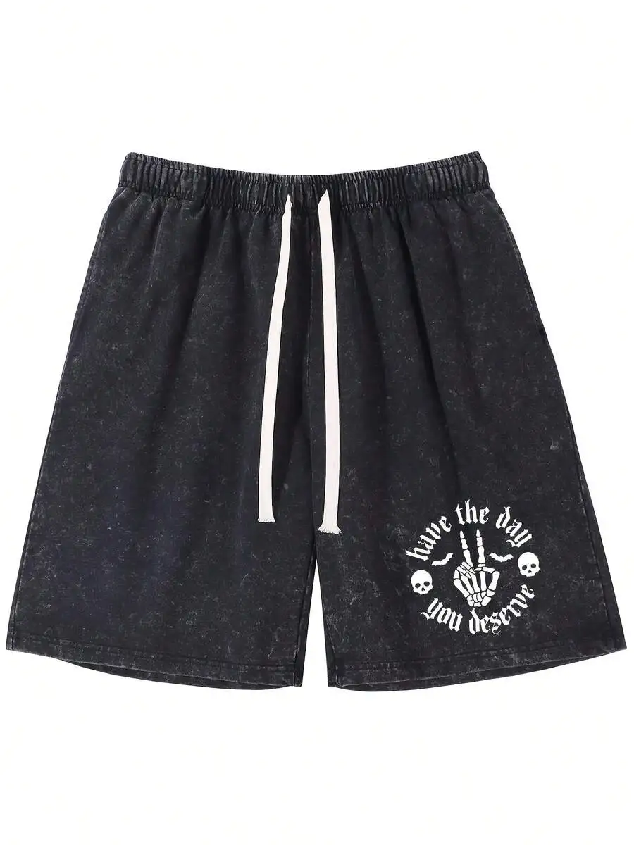 Mens Vintage Cotton Drawstring Shorts With Skull Skeleton Print Loose Fit Streetwear
Mens Vintage Cotton Drawstring Shorts With Skull Skeleton Print Loose Fit Streetwear