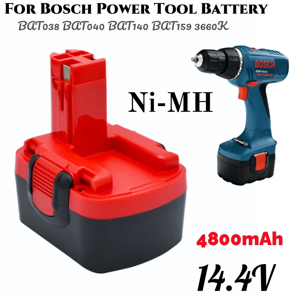14.4V 4800mAh Replacing Battery For BOSCH Screwdriver drill bit PSR GSR VE-2,GSB VE-2 NIMH Power Tools
14.4V 4800mAh Replacing Battery For BOSCH Screwdriver drill bit PSR GSR VE-2,GSB VE-2 NIMH Power Tools