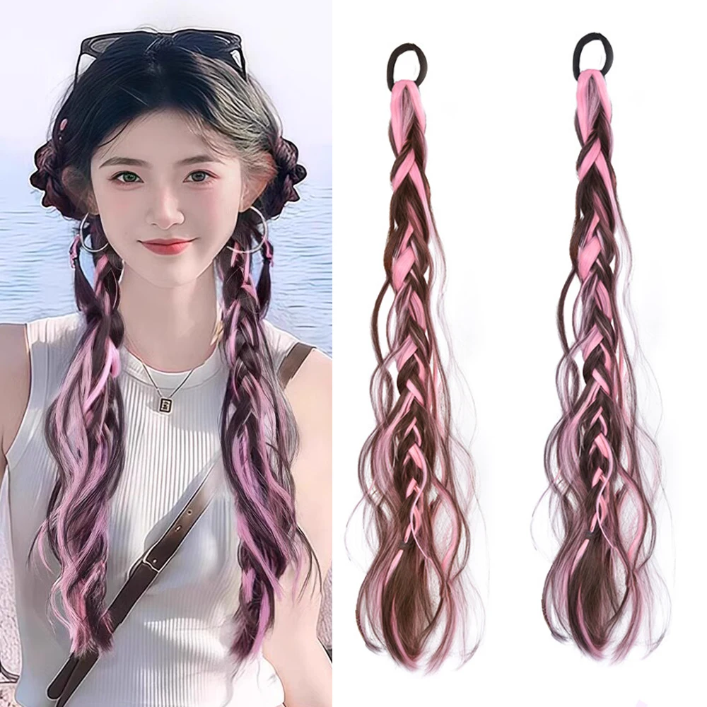 1pc 20inch Synthetic Braided Ponytail Extension Messy Streaked Hairpiece Fake Hair for Women Girls Daily Party Cosplay
1pc 20inch Synthetic Braided Ponytail Extension Messy Streaked Hairpiece Fake Hair for Women Girls Daily Party Cosplay