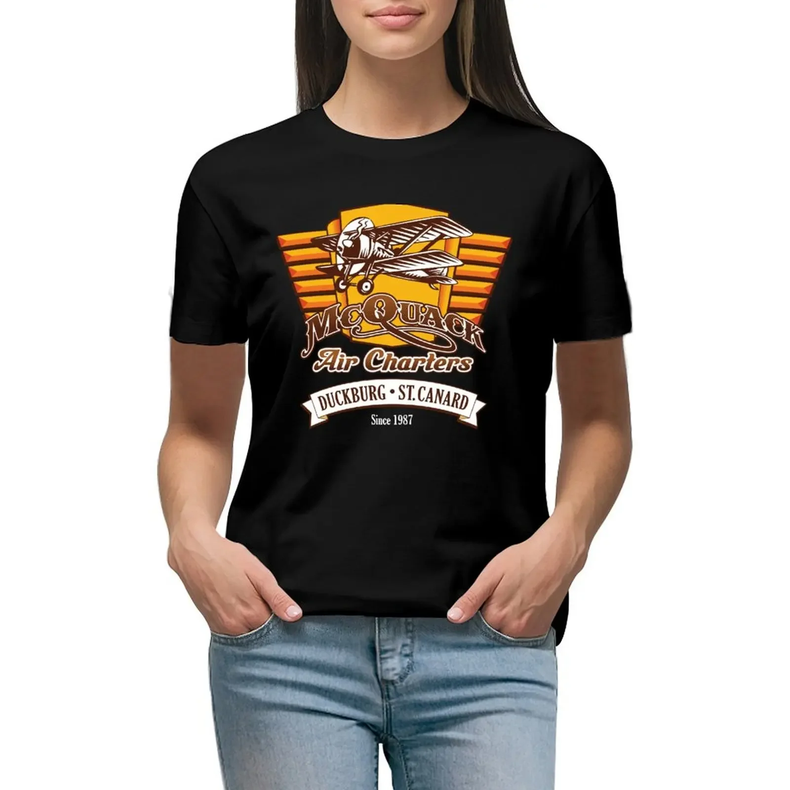 McQuack Air Charters T-Shirt summer top quick-drying sweat Short sleeve tee oversized workout shirts for Women
McQuack Air Charters T-Shirt summer top quick-drying sweat Short sleeve tee oversized workout shirts for Women
