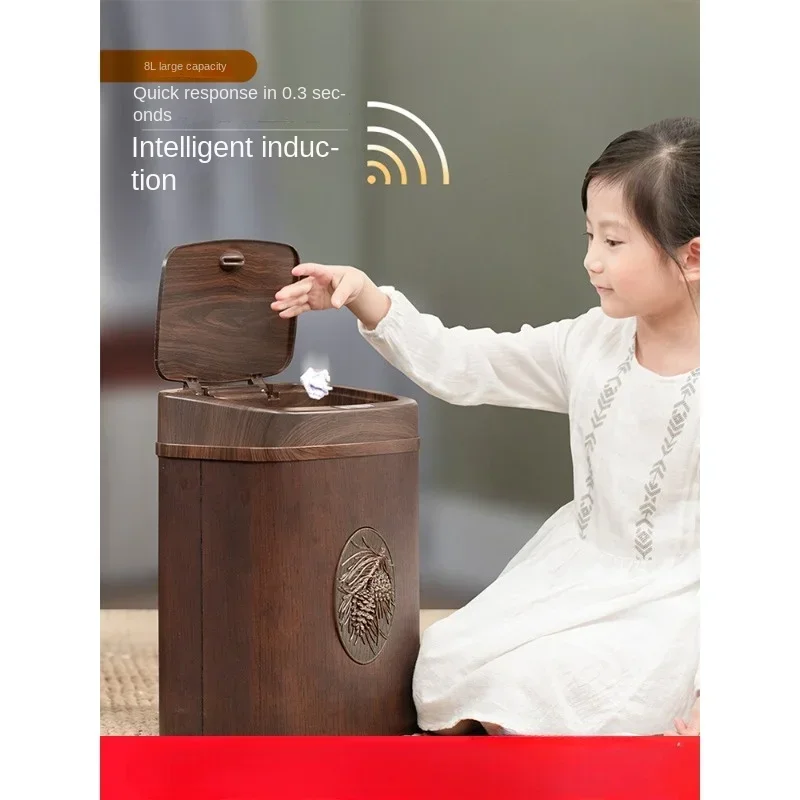 Intelligent Automatic Dustbin - Wooden Trash Container with Motion Sensor for Household, Living Room, Bedroom, Kitchen, Bathroom
Intelligent Automatic Dustbin - Wooden Trash Container with Motion Sensor for Household, Living Room, Bedroom, Kitchen, Bathroom