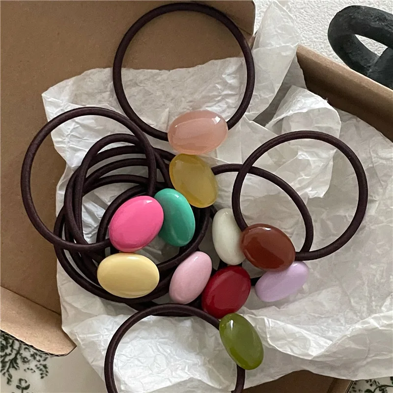 Cute Oval Pebble Beaded Hair Ties Colorful Bead Decor Hair Rope Basic High Elastic Hair Bands Simple Daily Accessories for Women
Cute Oval Pebble Beaded Hair Ties Colorful Bead Decor Hair Rope Basic High Elastic Hair Bands Simple Daily Accessories for Women