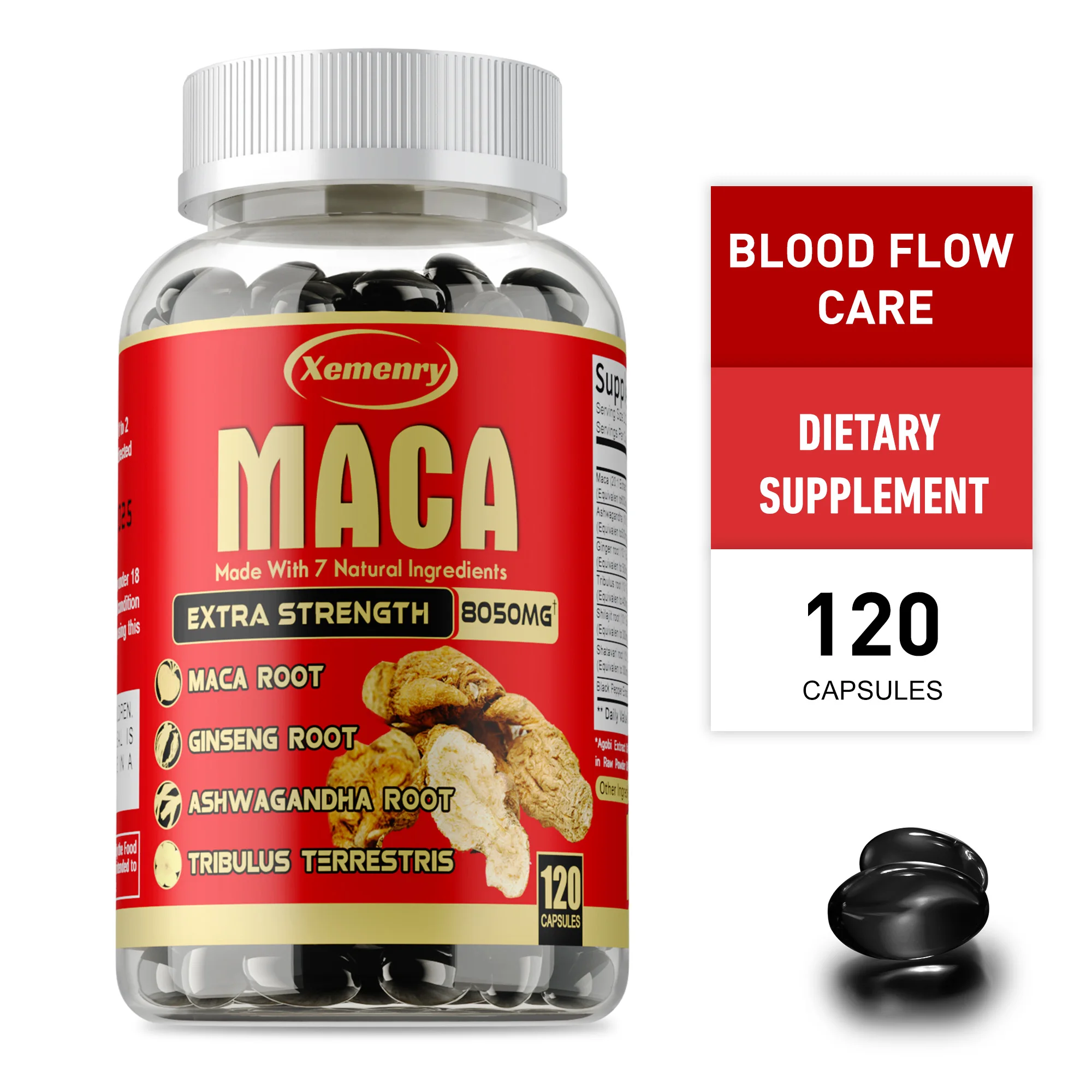 Maca Capsules - Muscle Growth, Improves Athletic Performance, Improves Mood, Increases Energy and Endurance, Non-GMO
Maca Capsules - Muscle Growth, Improves Athletic Performance, Improves Mood, Increases Energy and Endurance, Non-GMO