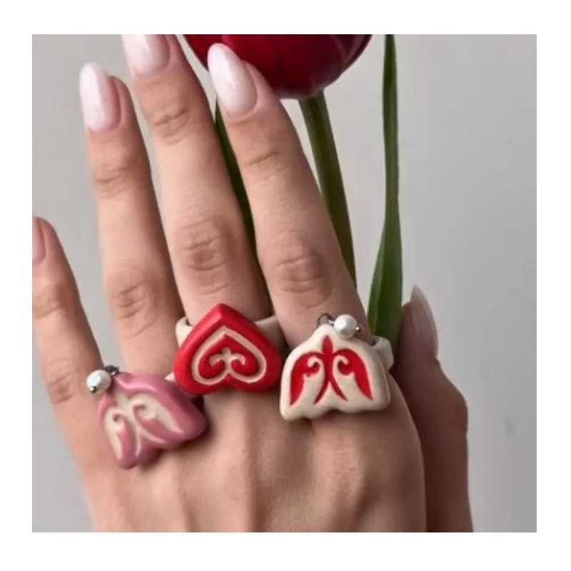 Kazakh Elements Colorful Enamel Love Flower Ring Design Girly Temperament Versatile Personality Fashion Index Finger Ring
Kazakh Elements Colorful Enamel Love Flower Ring Design Girly Temperament Versatile Personality Fashion Index Finger Ring