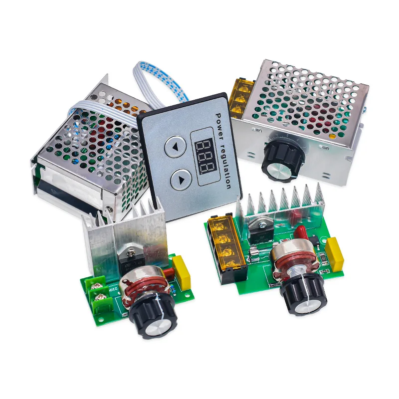 4000W SCR voltage regulator with switch, 220V high power dimmer, speed controller, and temperature controller
4000W SCR voltage regulator with switch, 220V high power dimmer, speed controller, and temperature controller