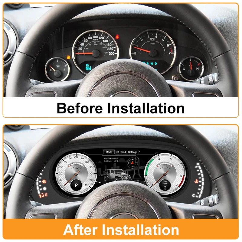 Cluster Dashboard For JEEP Wrangler 2011-2017 Screen 2K digital speedometer LCD instrument panel 5+4 Colour UI Anti-glare screen
Cluster Dashboard For JEEP Wrangler 2011-2017 Screen 2K digital speedometer LCD instrument panel 5+4 Colour UI Anti-glare screen