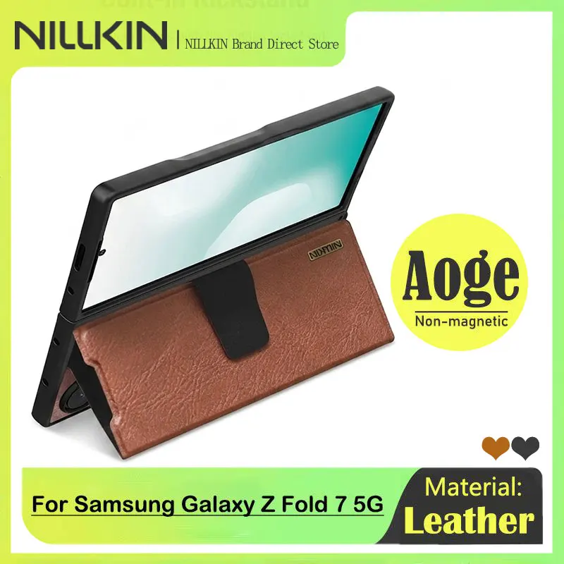 For Samsung Galaxy Z Fold 7 5G, NILLKIN Leather Case, Hidden Kickstand, S-Pen Slot, Business Matte Finish, All-Around Protection
For Samsung Galaxy Z Fold 7 5G, NILLKIN Leather Case, Hidden Kickstand, S-Pen Slot, Business Matte Finish, All-Around Protection