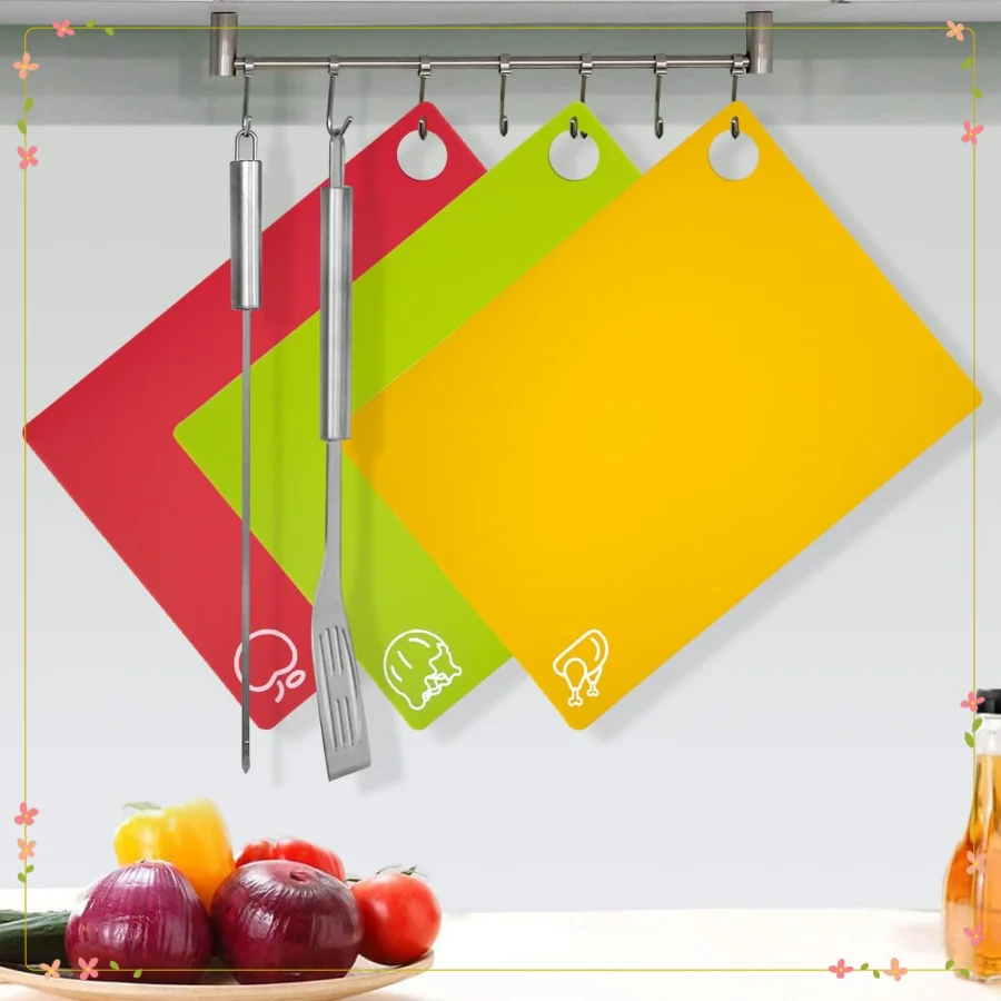 5-Pack Flexible Cutting Boards, Non-Slip BPA-Free Mats for Meat, Vegetables, Thanksgiving
5-Pack Flexible Cutting Boards, Non-Slip BPA-Free Mats for Meat, Vegetables, Thanksgiving