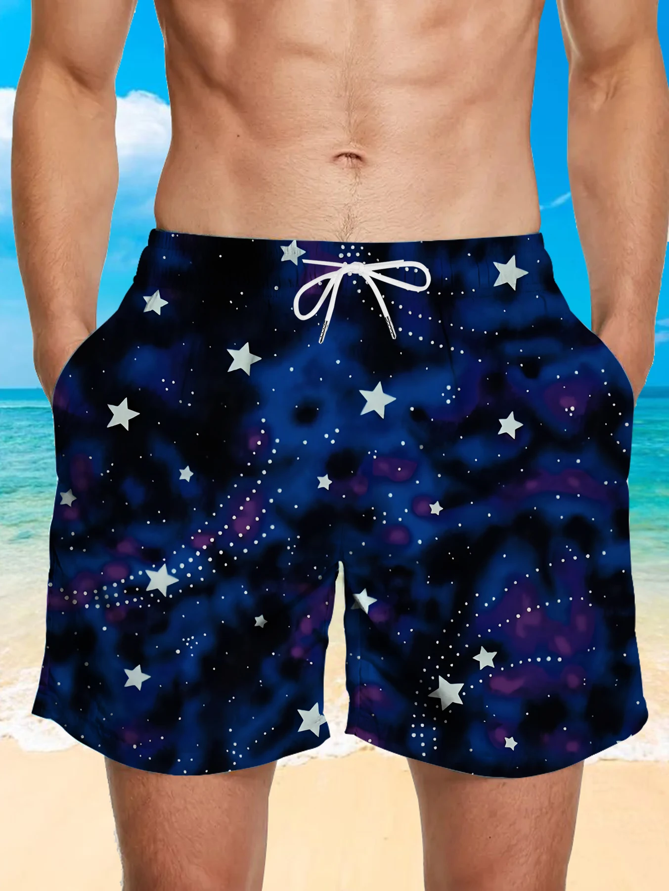Elastic Waist Men Beach Shorts Full Digital Print Polyester Quick Dry Swimwear
Elastic Waist Men Beach Shorts Full Digital Print Polyester Quick Dry Swimwear