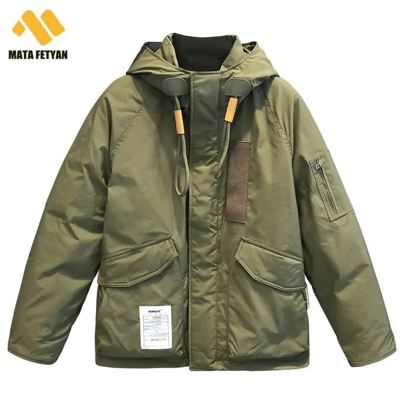New Men Jacket Hooded Pockets Zipper Workwear Streetwear Winter High-end Casual Versatile Thickened Cotton Jackets
New Men Jacket Hooded Pockets Zipper Workwear Streetwear Winter High-end Casual Versatile Thickened Cotton Jackets