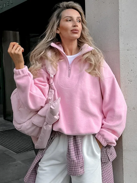 Fashionable Oversized Hoodie Sweatshirt Lamb Velvet Loose Lapel Cross-Border Particle Women's Autumn Winter New Style
Fashionable Oversized Hoodie Sweatshirt Lamb Velvet Loose Lapel Cross-Border Particle Women's Autumn Winter New Style