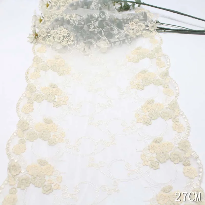 30Yards Two Tones Exquisite Embroidery Flowers Lace Trim Tulle Mesh Lace Fabric For Bra Underwear Women Dress
30Yards Two Tones Exquisite Embroidery Flowers Lace Trim Tulle Mesh Lace Fabric For Bra Underwear Women Dress