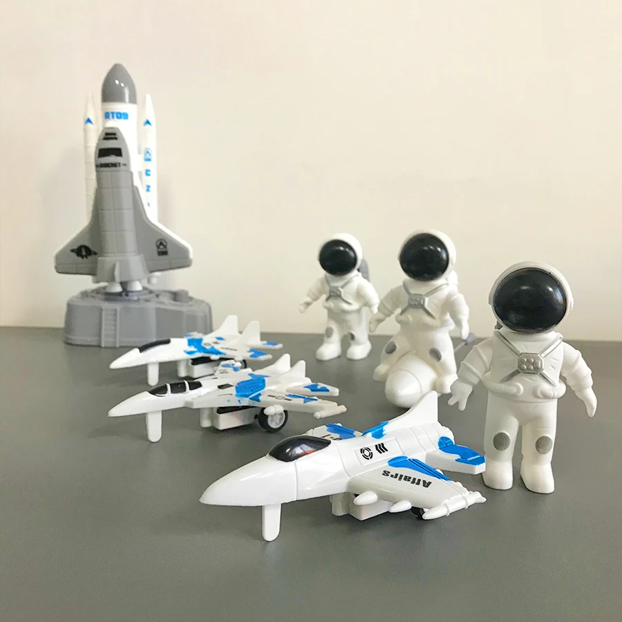 3pcs fighter plane can coast space station spacecraft rocket space shuttle toy children's favorite spacecraft toy gift model
3pcs fighter plane can coast space station spacecraft rocket space shuttle toy children's favorite spacecraft toy gift model