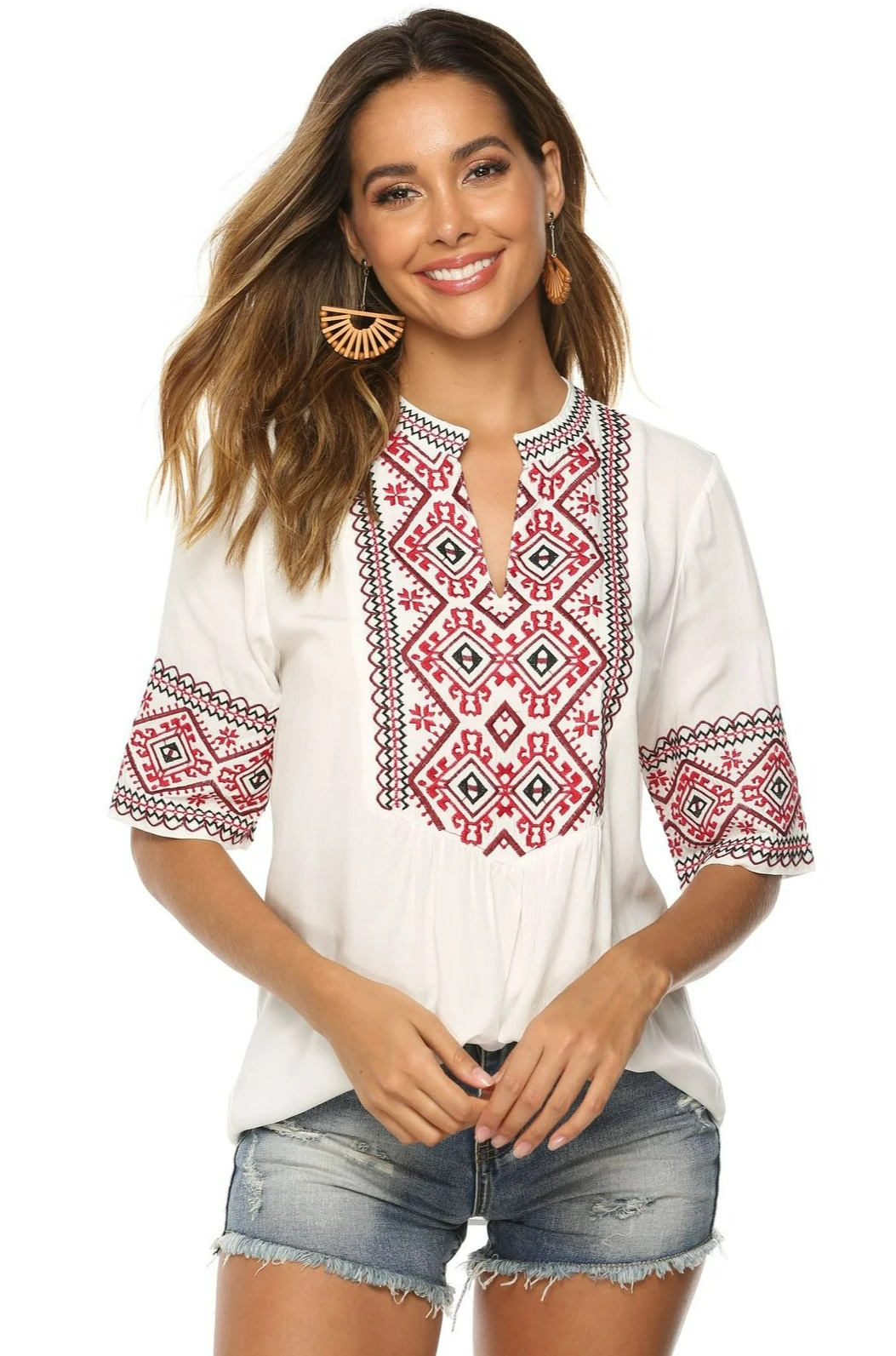 Boho Floral Embroidery Blouse Shirt White Pink Summer Spring Mexican Zapotec Shirt Women Lace Tie Up 2xl 3XL Ethnic Shirt TOP
Boho Floral Embroidery Blouse Shirt White Pink Summer Spring Mexican Zapotec Shirt Women Lace Tie Up 2xl 3XL Ethnic Shirt TOP