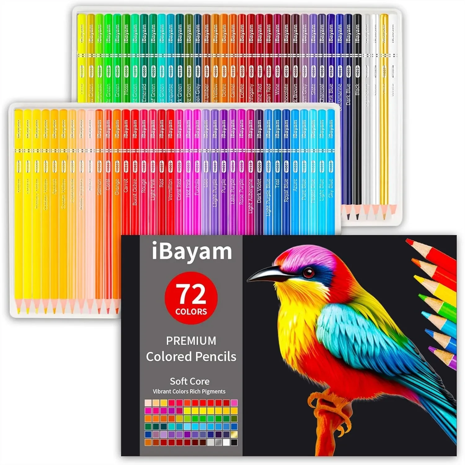 72 Count Colored Pencils For Adult Coloring Books Soft Core Art Supplies Drawing Blending Shading Sketching Painting
72 Count Colored Pencils For Adult Coloring Books Soft Core Art Supplies Drawing Blending Shading Sketching Painting
